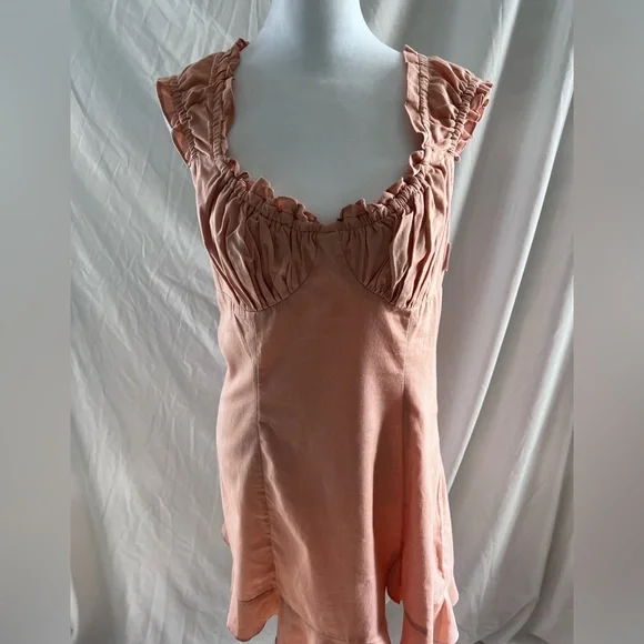 Free People NEW Like A Lady Mini Dress Cocoa Dress Size Med NWT - Picture 4 of 14